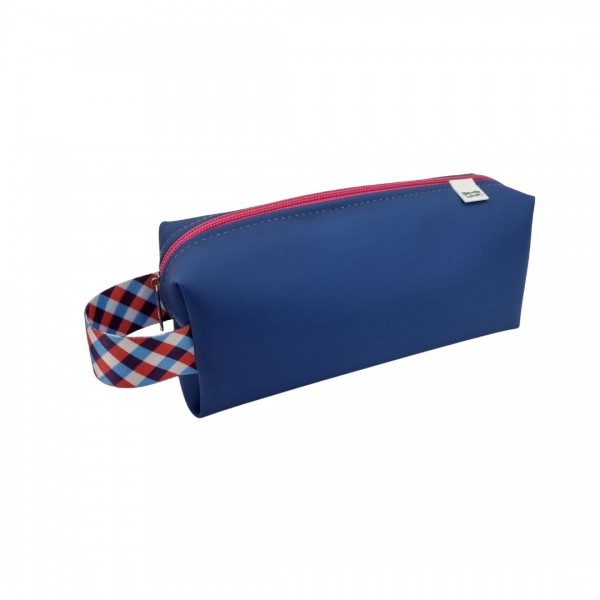 Necessaire Fófi M - Azul com Alça Estampada
